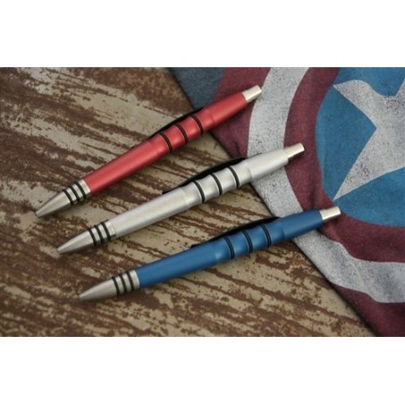 Tuff Writer Precision Press Pencils, machined from 6061-T6 aluminum with anodized finishes of Red, Black or raw aluminum 
