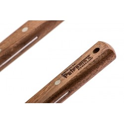 Petromax Spatula detail shot of walnut handle