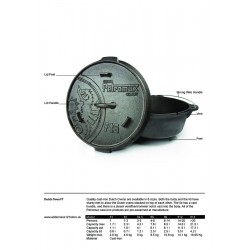 Petromax Dutch Ovens FT3, FT4.5, FT6, FT9, FT12 & FT18 fact sheet