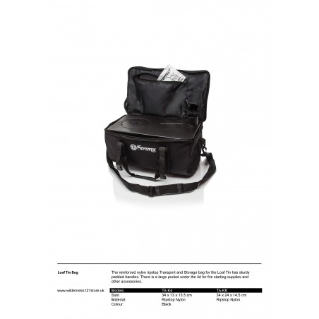  K4 & K8 Petromax Transport Bag for Loaf Tin Factsheet