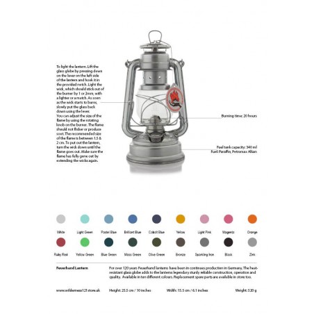 Feuerhandl 276 Hurricane Paraffin Lanterns Fact Sheet