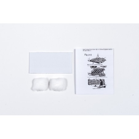 SURE Strip Military Tinder, Survival Instructions and Two Cotton Balls 