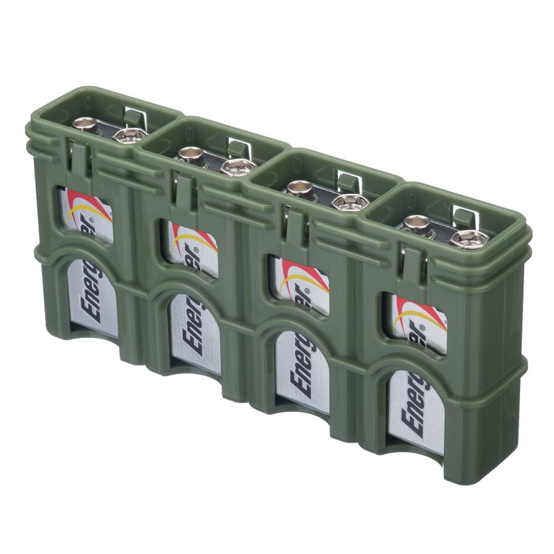 Powerpax Storacell Slimline 9 Volt Battery Caddy Green