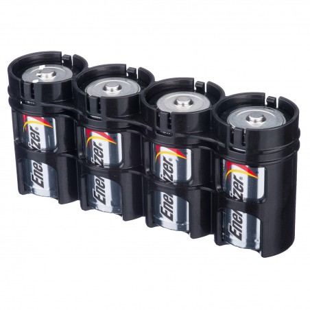 Powerpax Storacell Slimline D Cell Battery Caddy Black