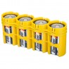 Powerpax Storacell Slimline D Cell Battery Caddy Yellow