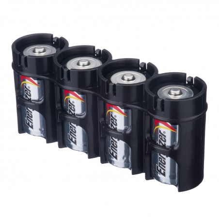 Powerpax Storacell Slimline C Cell Battery Caddy Black