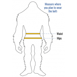 Wazoo Cache Belt - Size Guide for measuring