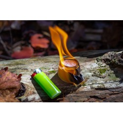 Procamptek - Fire Strip Roll | lit with a bic lighter