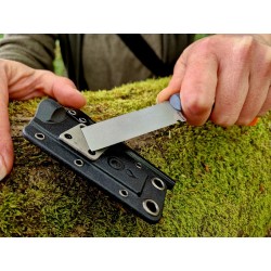 Outdoor element flicker feather with sheath sharpening