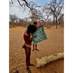 Wazoo tracking bandana with the san bushmen in the kalahari BAN-TK-SG