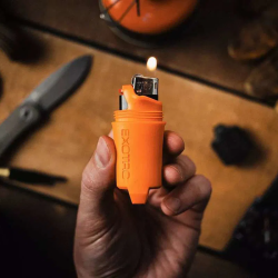 Exotac fireSLEEVE mini™ orange lit