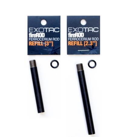EXOTAC fireROD replacement Ferrocerium Fire Steel 2.4" and 3" refill kit
