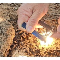 Firefly Saw is a compact survival fire starter ferrocerium rod