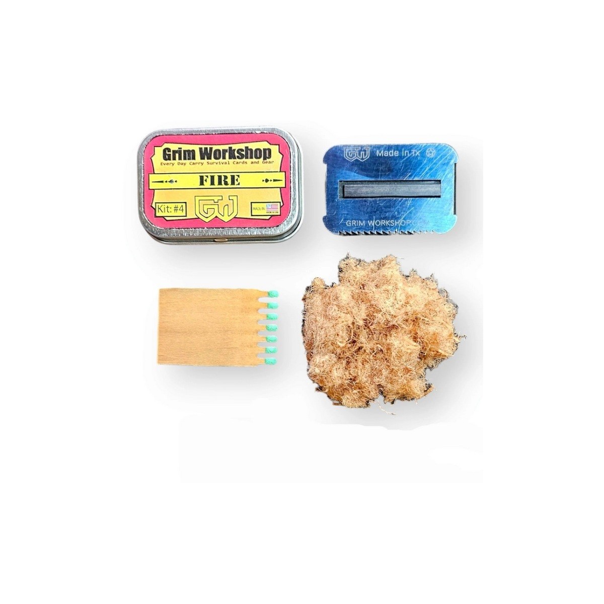 Grim Workshop Fire Starting PAK Kit : Compact Fire-Starting Power in Your Pocket