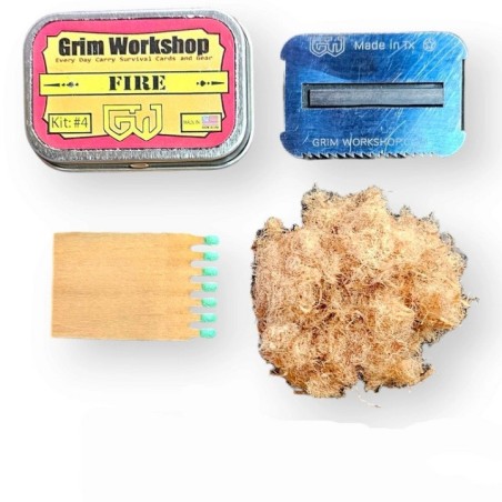 Grim Workshop Fire Starting PAK Kit : Compact Fire-Starting Power in Your Pocket