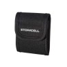 Storacell Powerpax Pouch view of open pouch showing Velcro closure and  containing a Storacell Slimline AA battery caddy