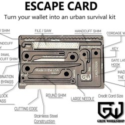 Grim Worksho Escape and Evasion Kit Compact Lock Bypass Tools Escape and Evasion Card