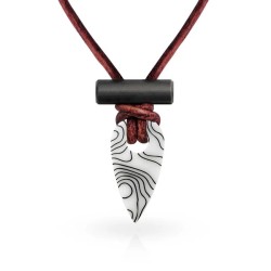 wazoo spark necklace white striker with topo engraving