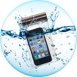 aloksak 4x7 waterproof bag phone in water