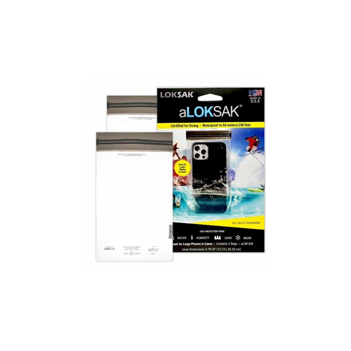 aLOKSAK Waterproof Bag 2 x aLOK2-5x8 case