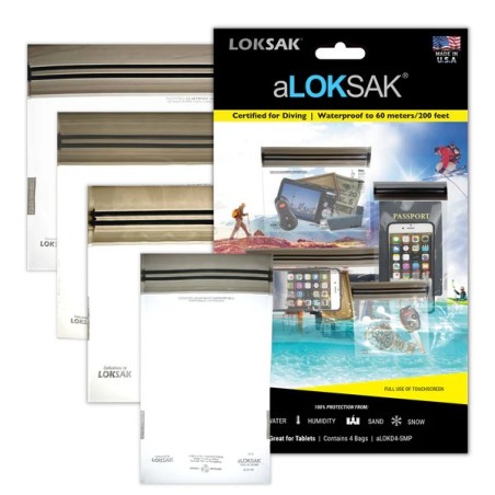 aLOKSAK Waterproof Bag aLOK4-SMP small multipack set pack of four