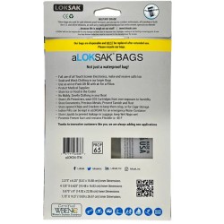 aLOKSAK Waterproof Bag aLOK4-ITM IT Applications Multi Pack set pack of four rear of pack