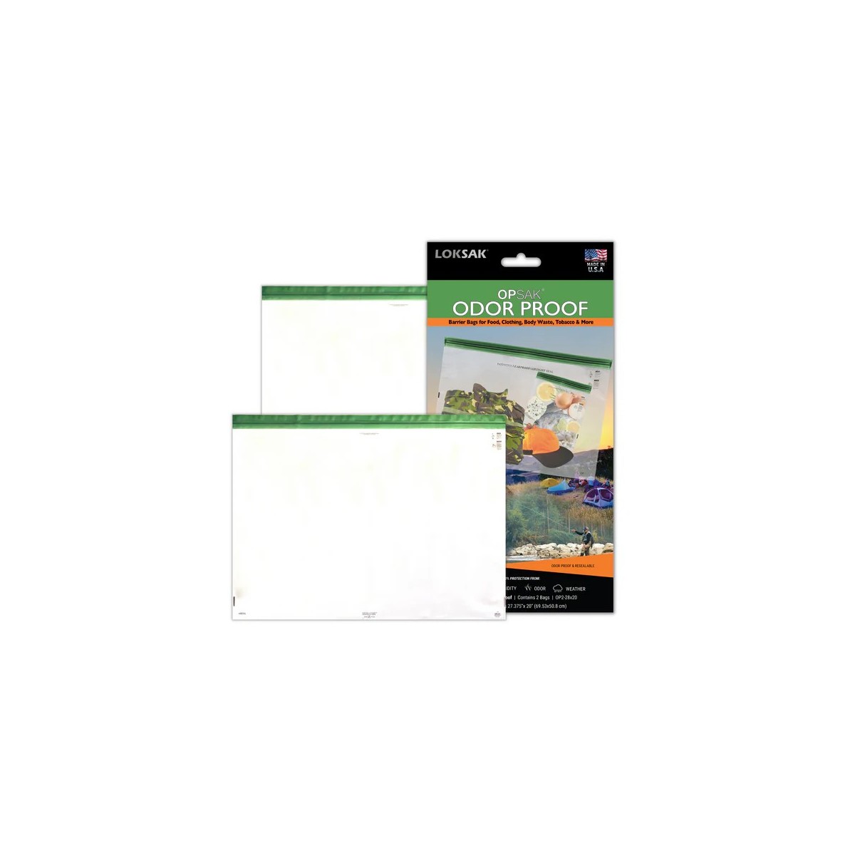 LOKSAK - OPSAK OP2-28x20 Odorproof Dry  bag resealable Recyclable storage bags 28x20