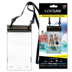 aLOKSAK Waterproof Bag 2 x 3.9x7.5" aLOKNK-3.9x7.5 with lanyard